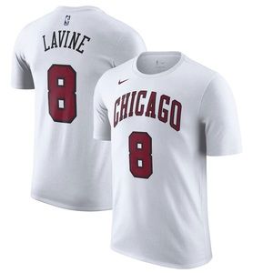 Men's Chicago Bulls Zach LaVine Nike White City Edition Name & Number T-Shirt